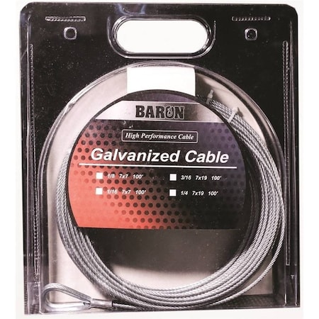 Cable Galv Precut 7X7 1/8 50Ft
